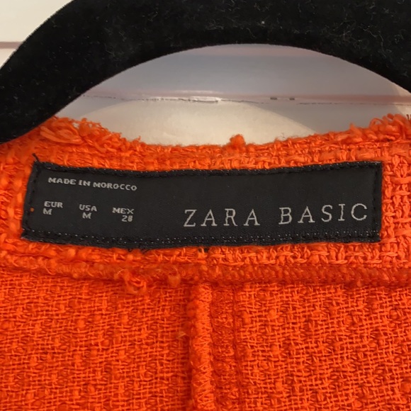 Orange tweed Zara Basics blazer - Picture 5 of 5